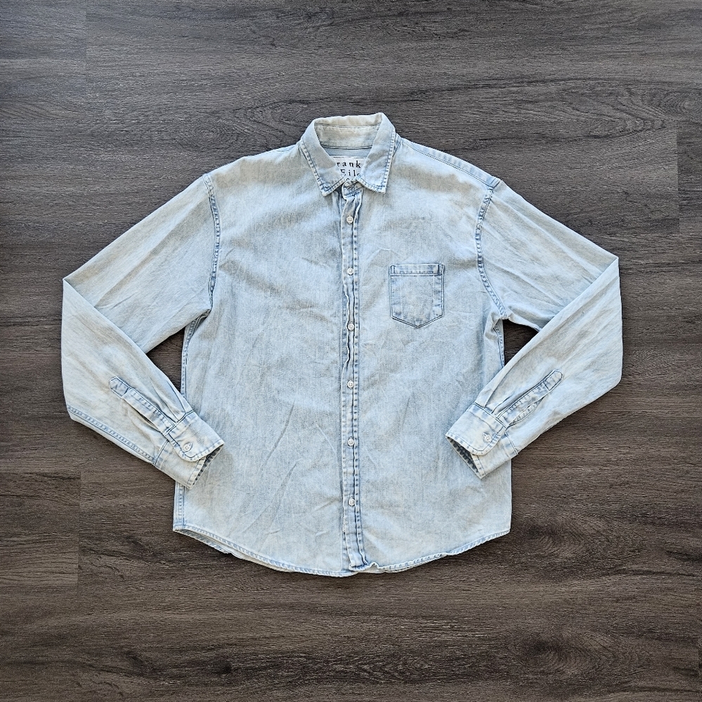 Frank & Eileen Acid Washed Luke Button Down Top Shirt Size X-Small